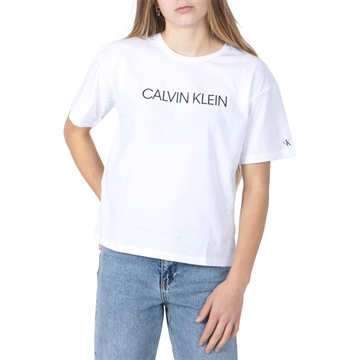 Calvin Klein Girls T-shirt Institutional Logo Boxy 1064 Bright White